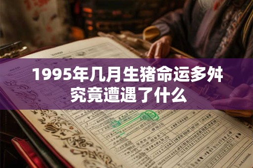 1995年几月生猪命运多舛 究竟遭遇了什么