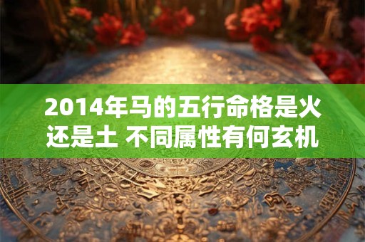 2014年马的五行命格是火还是土 不同属性有何玄机