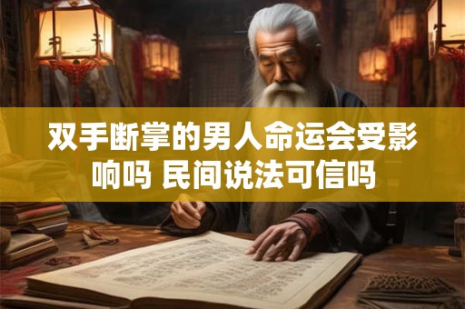 双手断掌的男人命运会受影响吗 民间说法可信吗