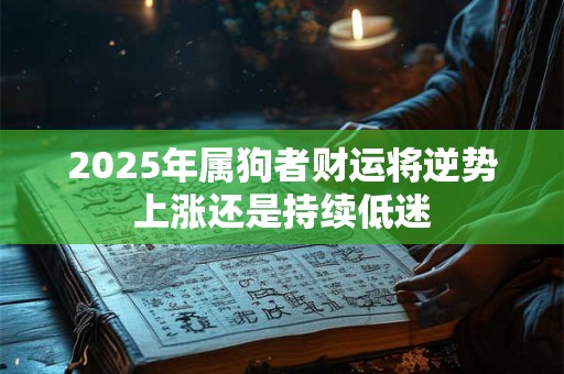 2025年属狗者财运将逆势上涨还是持续低迷