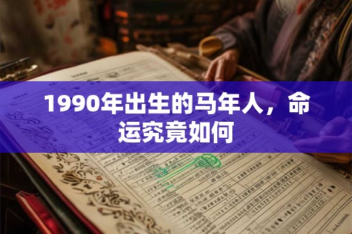 1990年出生的马年人，命运究竟如何