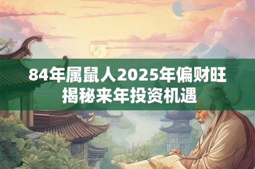84年属鼠人2025年偏财旺 揭秘来年投资机遇