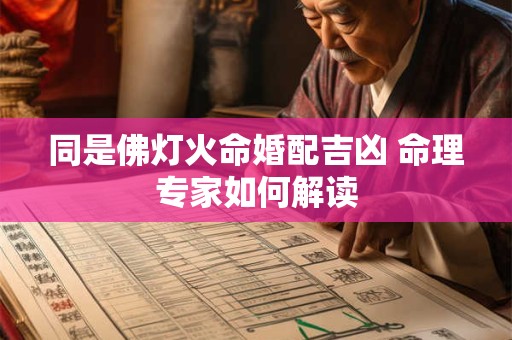 详细阅读:同是佛灯火命婚配吉凶 命理专家如何解读 同是佛灯火命婚配吉凶 命理专家如何解读