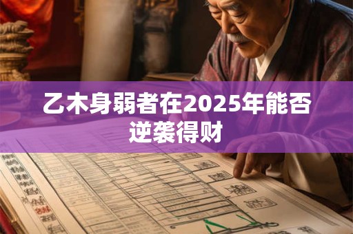 乙木身弱者在2025年能否逆袭得财