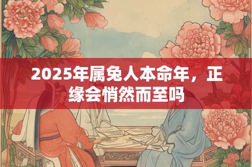 2025年属兔人本命年，正缘会悄然而至吗