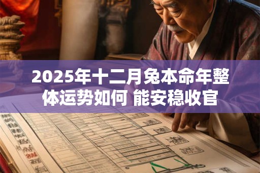 2025年十二月兔本命年整体运势如何 能安稳收官