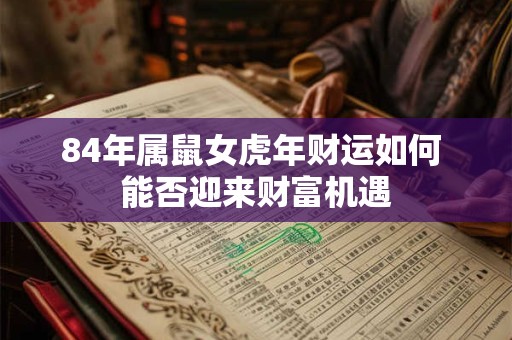 84年属鼠女虎年财运如何 能否迎来财富机遇