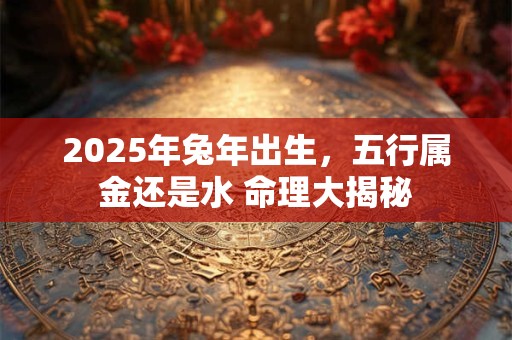 2025年兔年出生，五行属金还是水 命理大揭秘