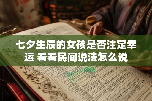 七夕生辰的女孩是否注定幸运 看看民间说法怎么说