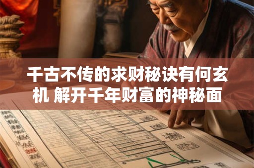 千古不传的求财秘诀有何玄机 解开千年财富的神秘面纱
