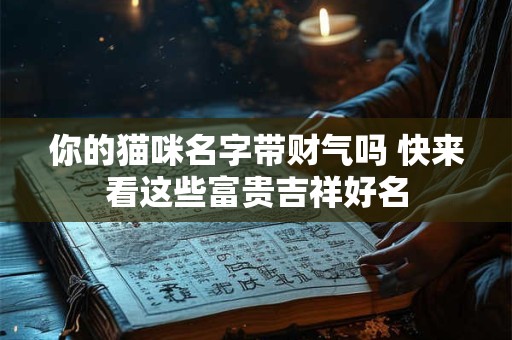 你的猫咪名字带财气吗 快来看这些富贵吉祥好名