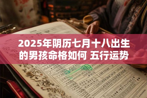 2025年阴历七月十八出生的男孩命格如何 五行运势揭秘