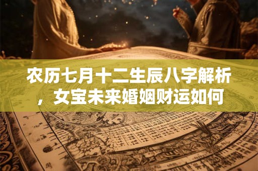 农历七月十二生辰八字解析，女宝未来婚姻财运如何