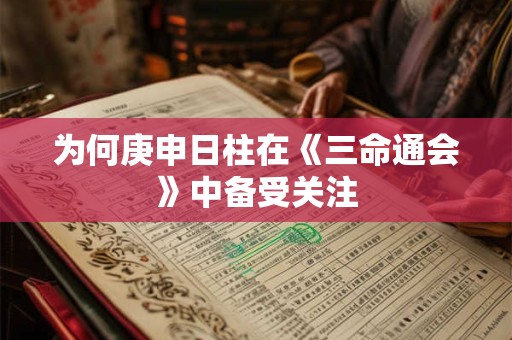 为何庚申日柱在《三命通会》中备受关注