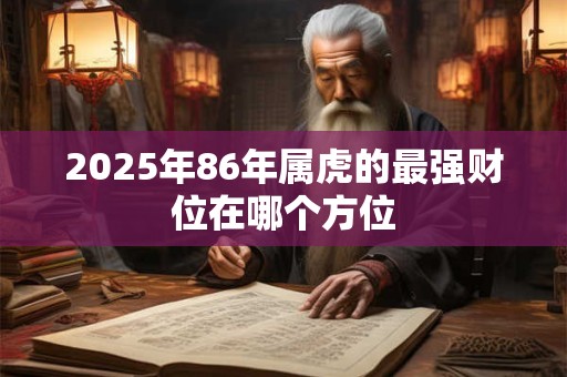 2025年86年属虎的最强财位在哪个方位