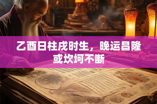 乙酉日柱戌时生，晚运昌隆或坎坷不断