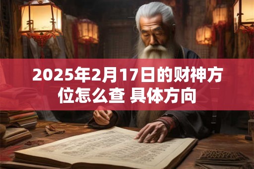 2025年2月17日的财神方位怎么查 具体方向