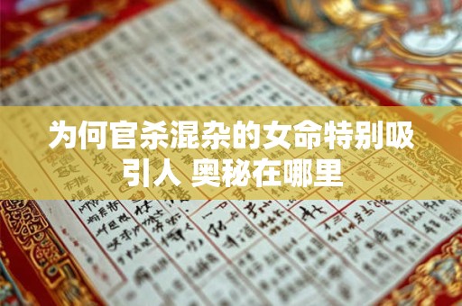 为何官杀混杂的女命特别吸引人 奥秘在哪里