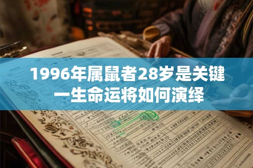 1996年属鼠者28岁是关键 一生命运将如何演绎