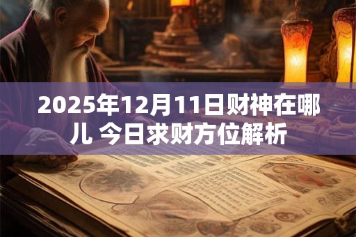 2025年12月11日财神在哪儿 今日求财方位解析