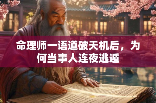 命理师一语道破天机后，为何当事人连夜逃遁