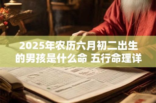 2025年农历六月初二出生的男孩是什么命 五行命理详解