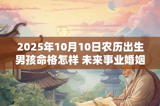 2025年10月10日农历出生男孩命格怎样 未来事业婚姻如何发展