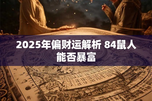 2025年偏财运解析 84鼠人能否暴富