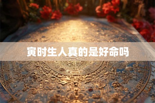 寅时生人真的是好命吗
