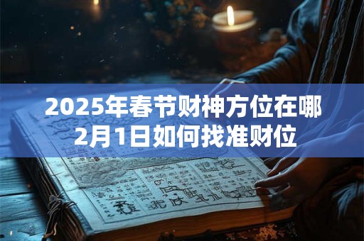 2025年春节财神方位在哪 2月1日如何找准财位