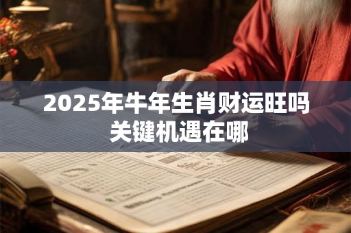 2025年牛年生肖财运旺吗 关键机遇在哪