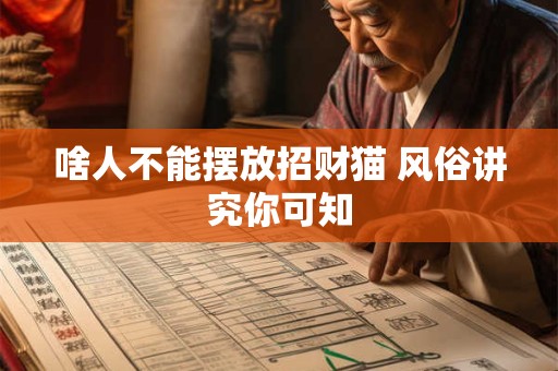 啥人不能摆放招财猫 风俗讲究你可知