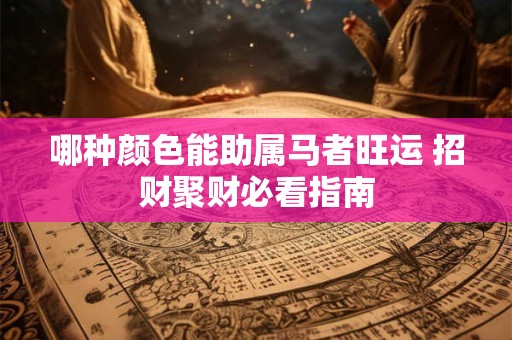 哪种颜色能助属马者旺运 招财聚财必看指南 哪种颜色能助属马者旺运 招财聚财必看指南