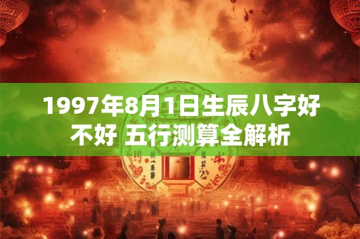 1997年8月1日生辰八字好不好 五行测算全解析