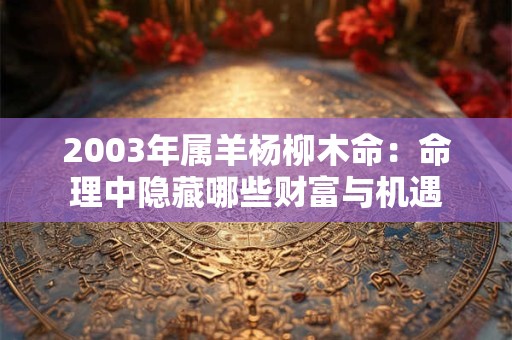 2003年属羊杨柳木命：命理中隐藏哪些财富与机遇