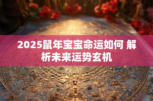 2025鼠年宝宝命运如何 解析未来运势玄机