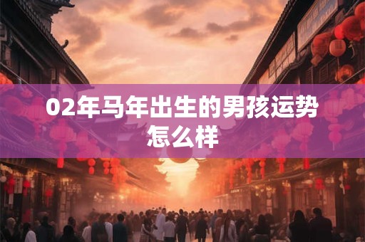 02年马年出生的男孩运势怎么样