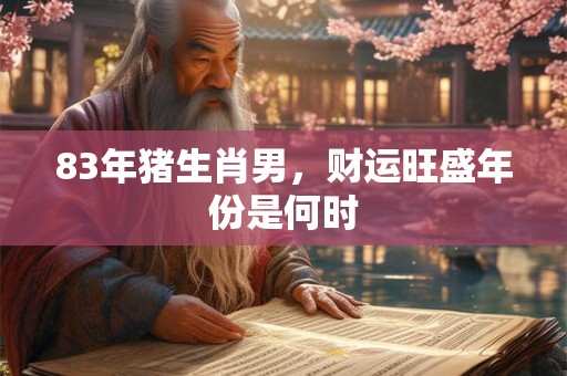 83年猪生肖男，财运旺盛年份是何时