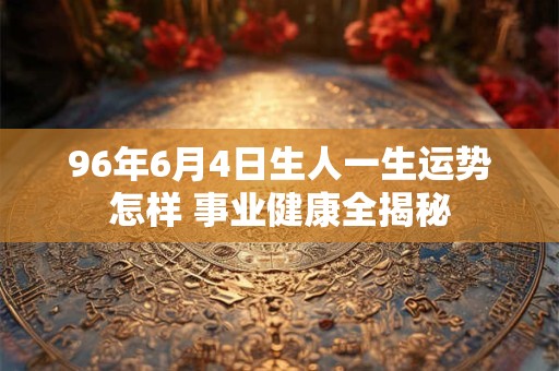 96年6月4日生人一生运势怎样 事业健康全揭秘