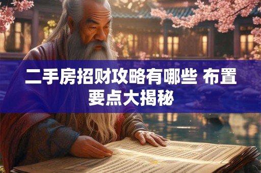 二手房招财攻略有哪些 布置要点大揭秘