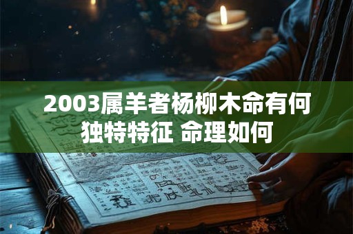 2003属羊者杨柳木命有何独特特征 命理如何