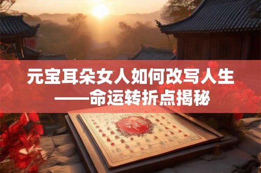 元宝耳朵女人如何改写人生 ——命运转折点揭秘 元宝耳朵女人如何改写人生 ——命运转折点揭秘