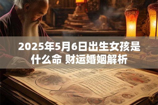 2025年5月6日出生女孩是什么命 财运婚姻解析