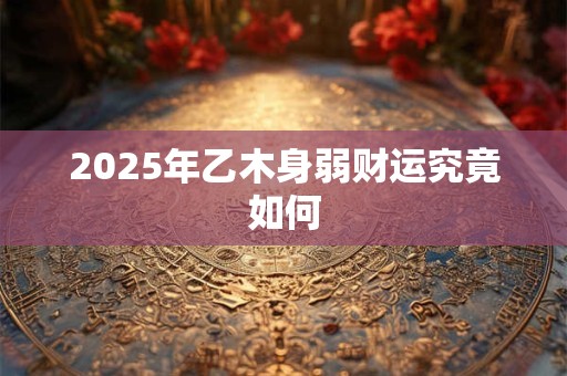 2025年乙木身弱财运究竟如何