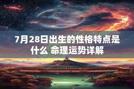 7月28日出生的性格特点是什么 命理运势详解