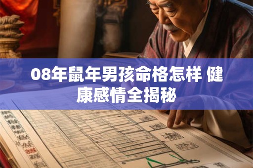 08年鼠年男孩命格怎样 健康感情全揭秘