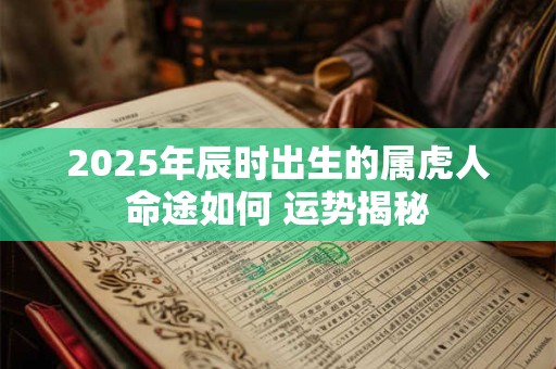 2025年辰时出生的属虎人命途如何 运势揭秘