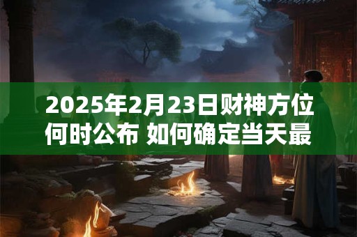 2025年2月23日财神方位何时公布 如何确定当天最佳招财方向