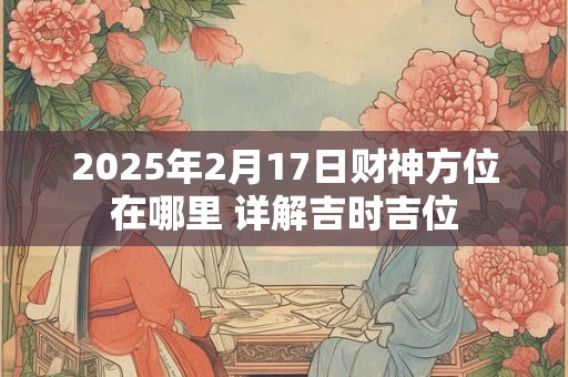 2025年2月17日财神方位在哪里 详解吉时吉位