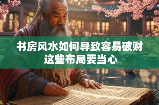 书房风水如何导致容易破财 这些布局要当心